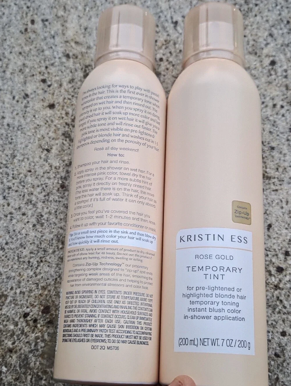 Kristin Ess Rose Gold Temporary Tint 7 oz Hair Color Spray – Set of 2